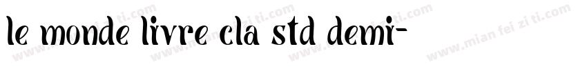le monde livre cla std demi字体转换